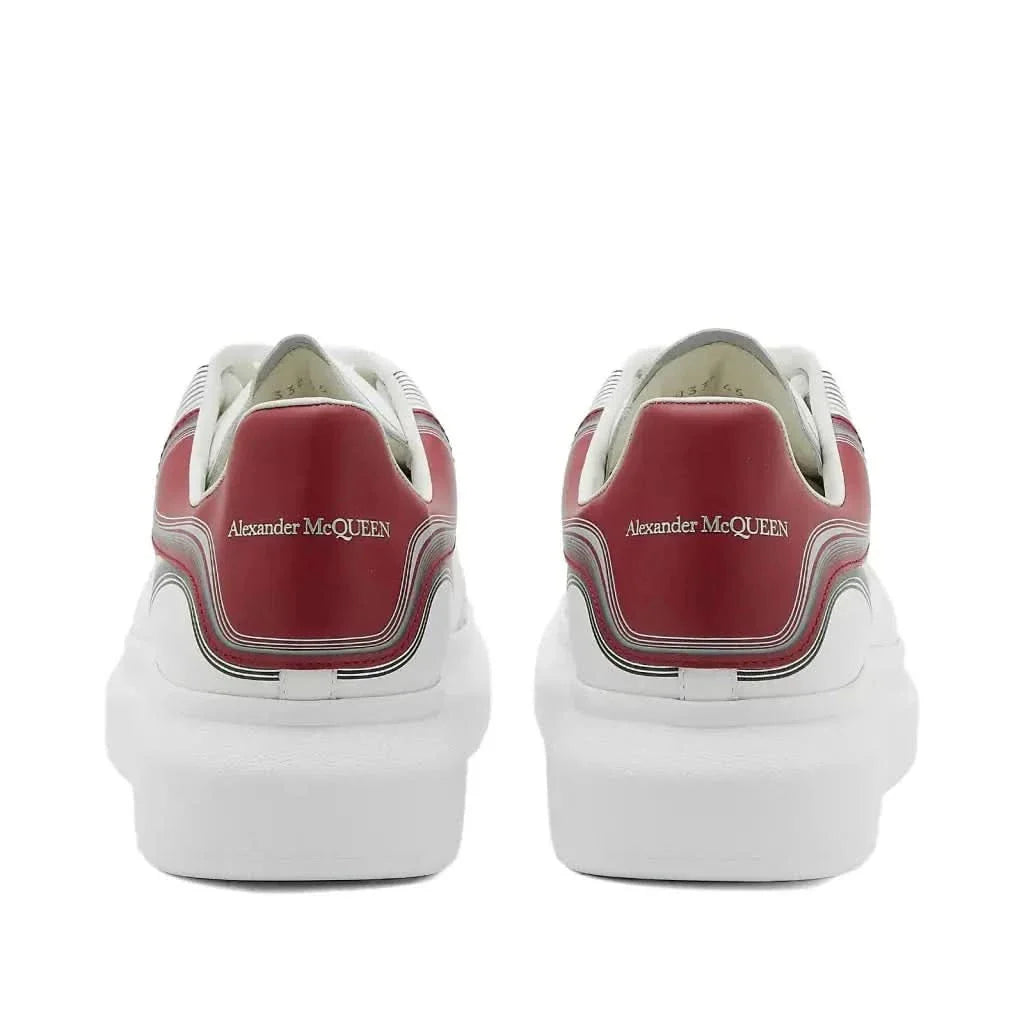 Alexander McQueen Heel Tab 'White, Garnet & Black'