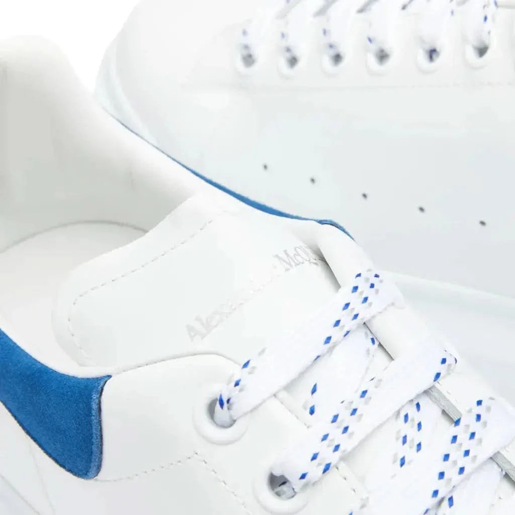 Alexander McQueen Heel Tab 'White & Navy'