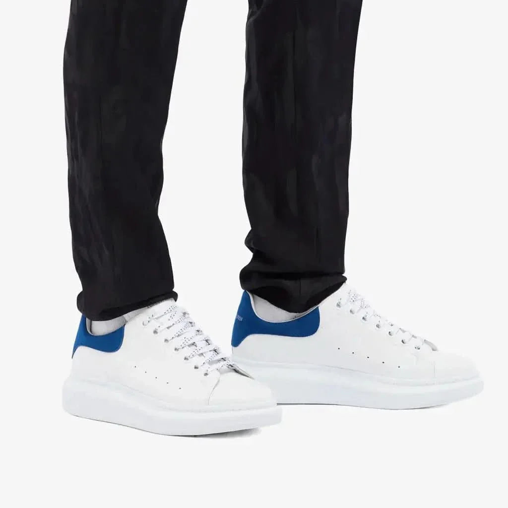 Alexander McQueen Heel Tab 'White & Navy'