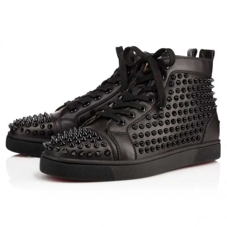 Louboutin Louis Spikes "Calf leather and spikes - Black"