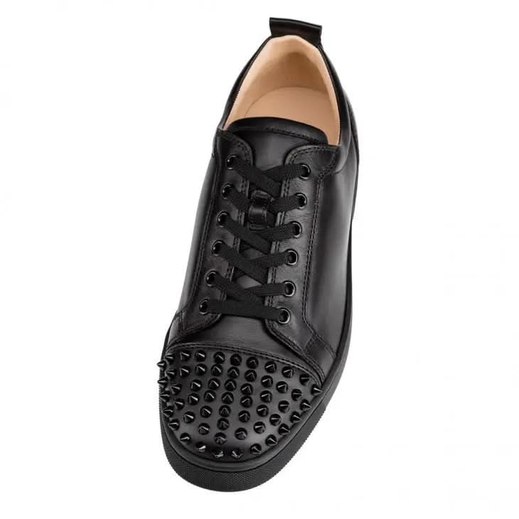 Louboutin Louis Junior Spikes "Calf leather and spikes - Black"