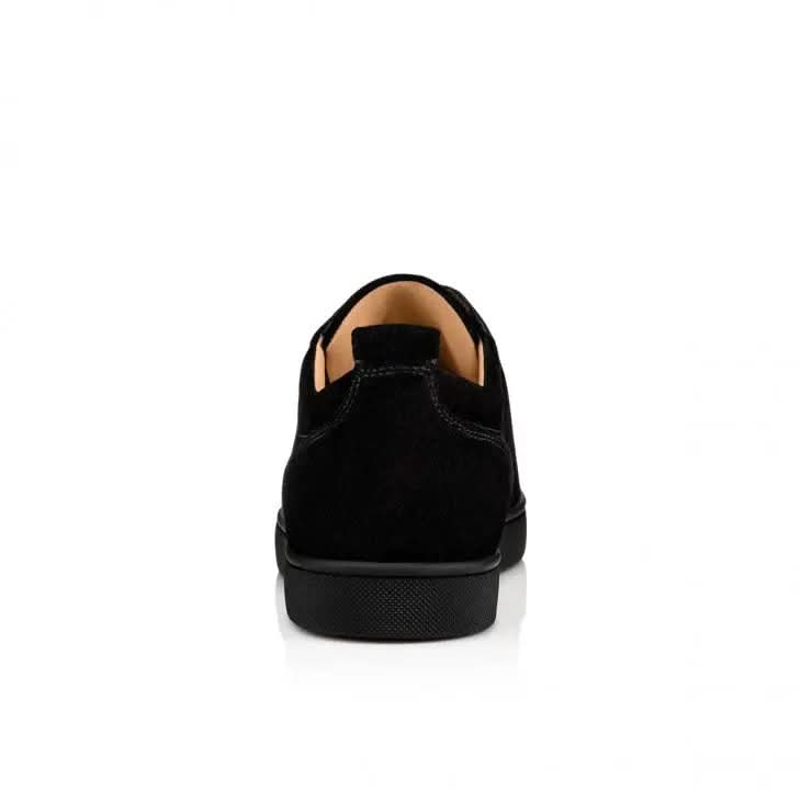 Louboutin Louis Junior Spikes "Veau velours - Black"