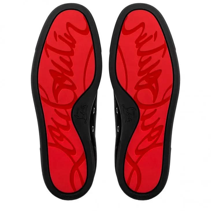 Louboutin Louis Junior Spikes "Veau velours - Black"