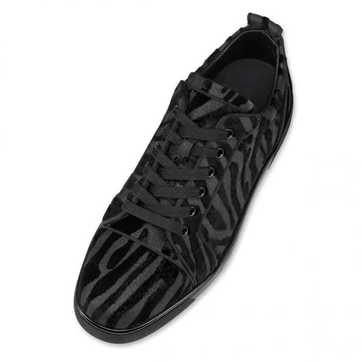 Louboutin Louis Junior "Velvet Quagga - Black"