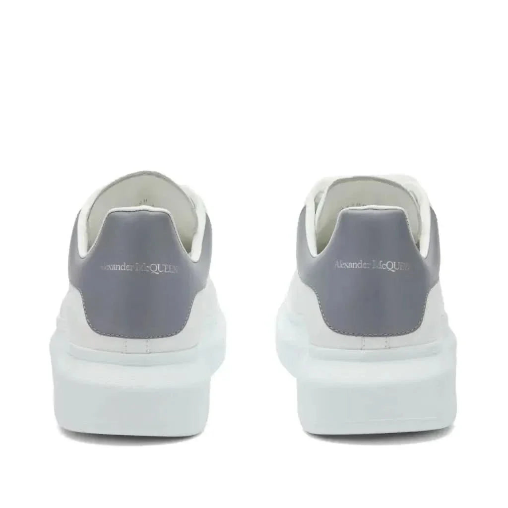 Alexander McQueen Heel Tab 'White & Gun Grey'
