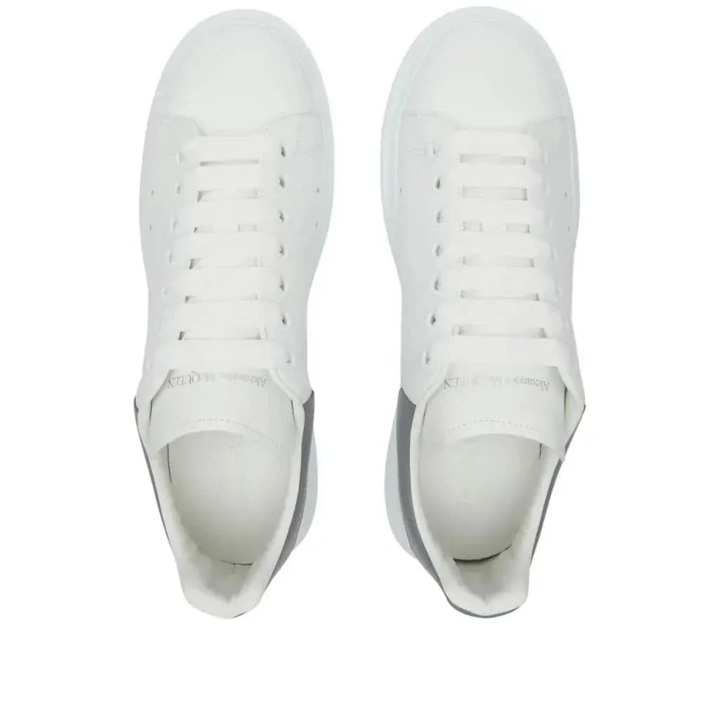 Alexander McQueen Heel Tab 'White & Gun Grey'