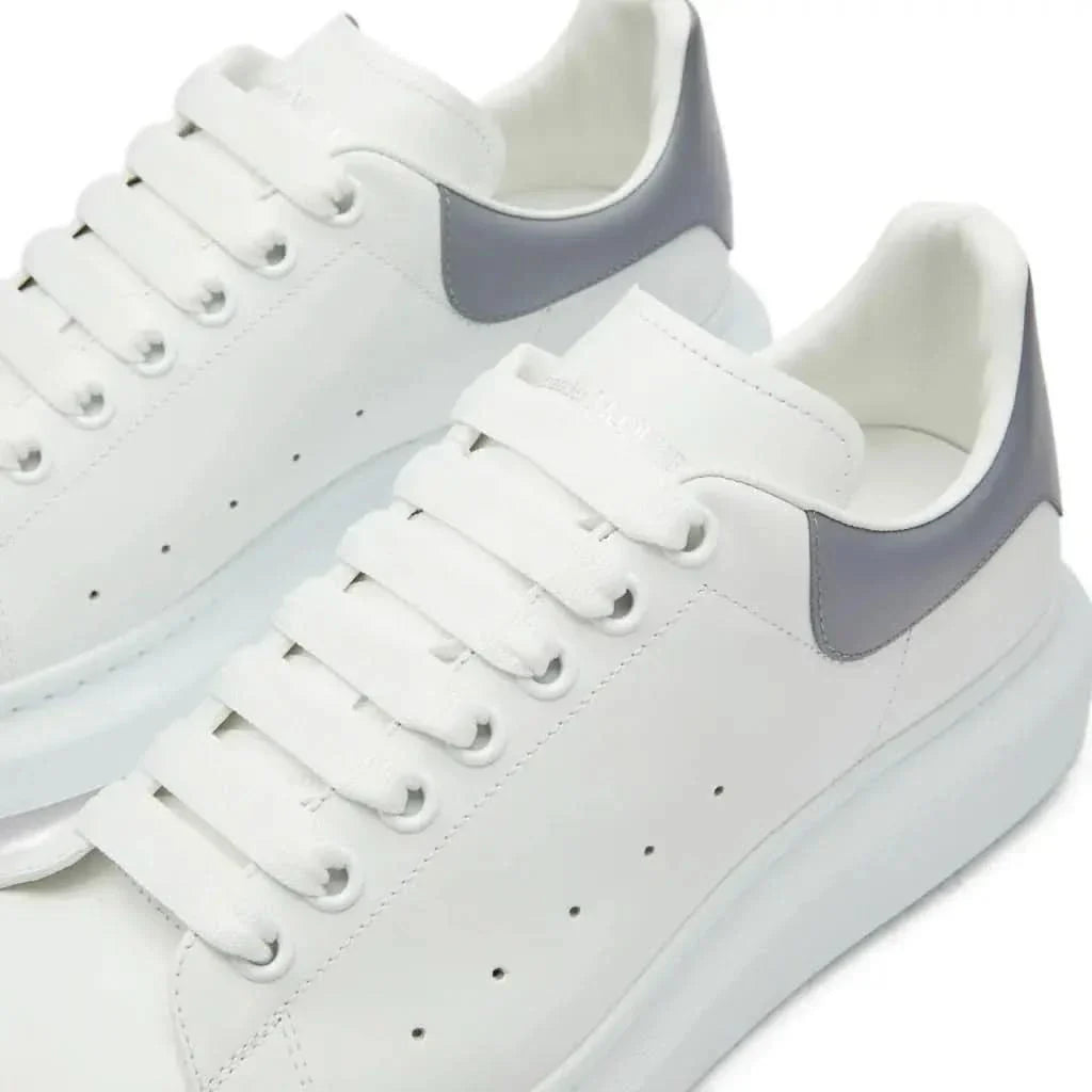 Alexander McQueen Heel Tab 'White & Gun Grey'