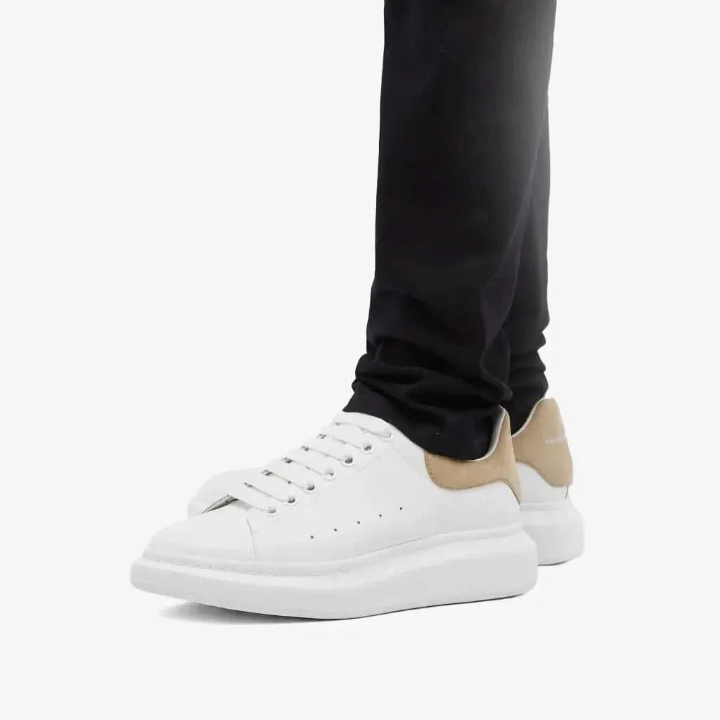 Alexander McQueen Heel Tab 'White & Beige'