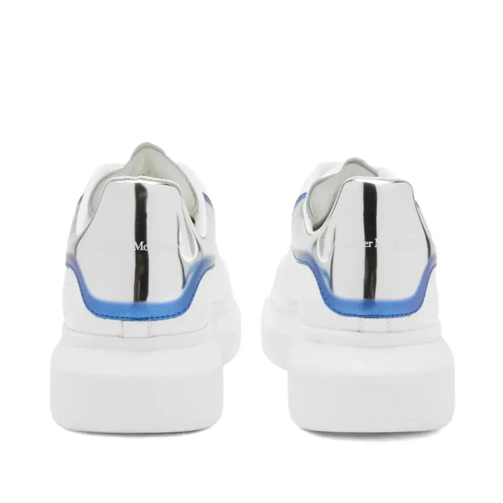 Alexander McQueen Heel Tab 'White & Silver'