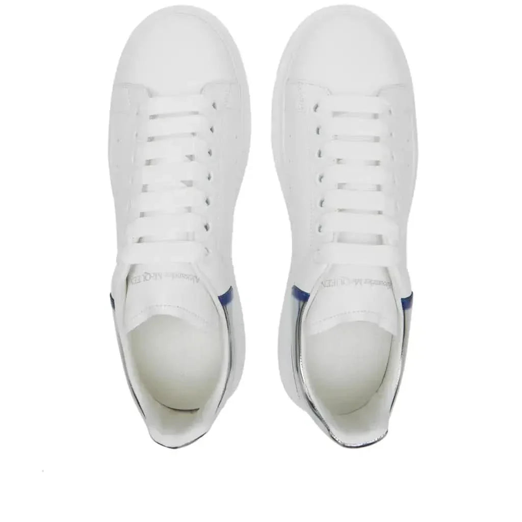 Alexander McQueen Heel Tab 'White & Silver'