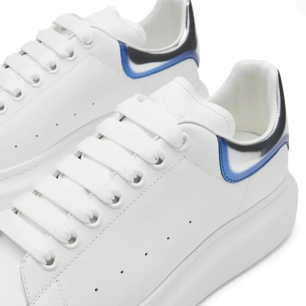 Alexander McQueen Heel Tab 'White & Silver'