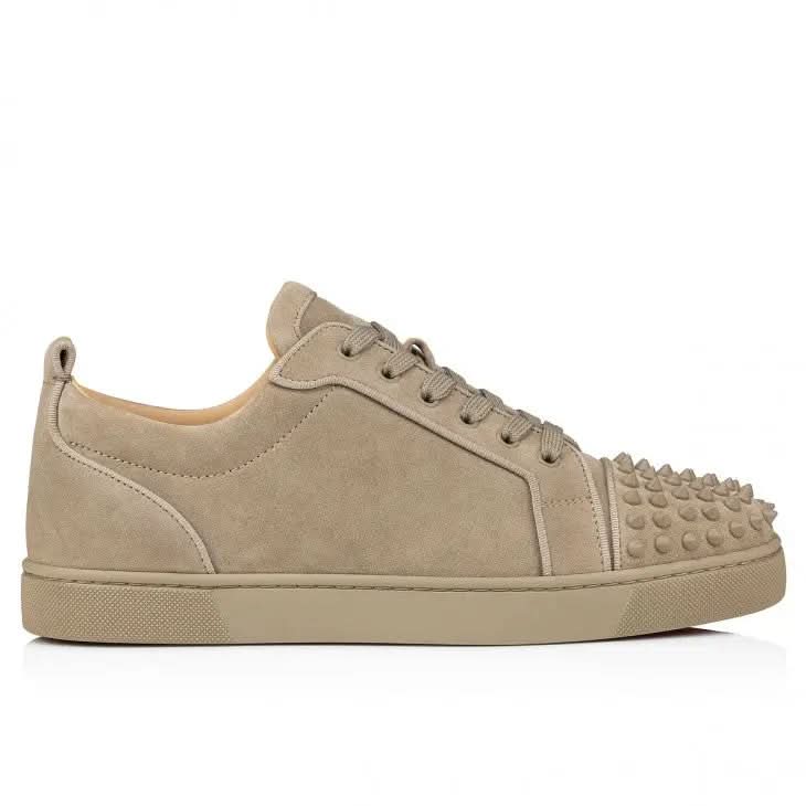 Louboutin Louis Junior Spikes "Veau velours and spikes - Saharienne"