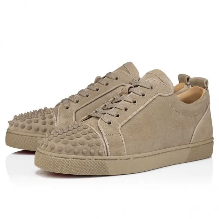 Louboutin Louis Junior Spikes "Veau velours and spikes - Saharienne"
