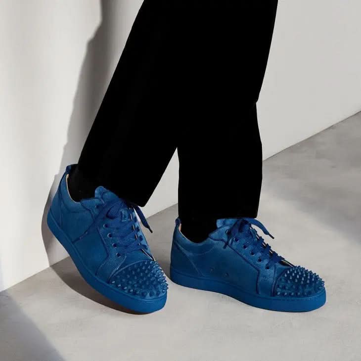 Louboutin Louis Junior Spikes "Veau velours and spikes - Ludwig"