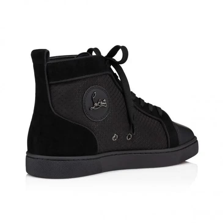 Louboutin Louis "Patent calf leather, nylon and veau velours - Black"