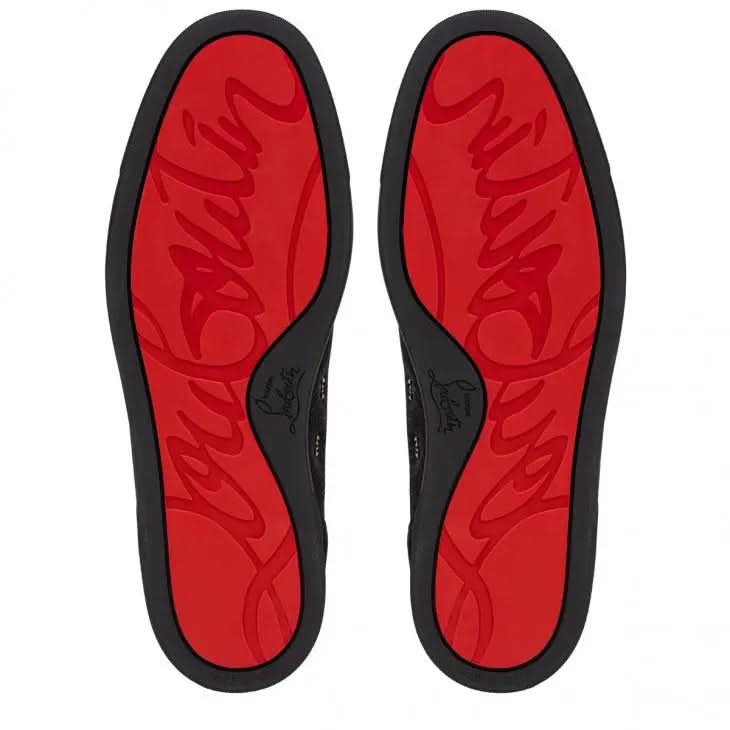 Louboutin Louis "Patent calf leather, nylon and veau velours - Black"