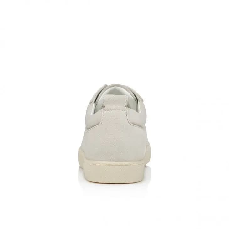 Louboutin Louis Junior Spikes "Veau velours and spikes - Albatre"