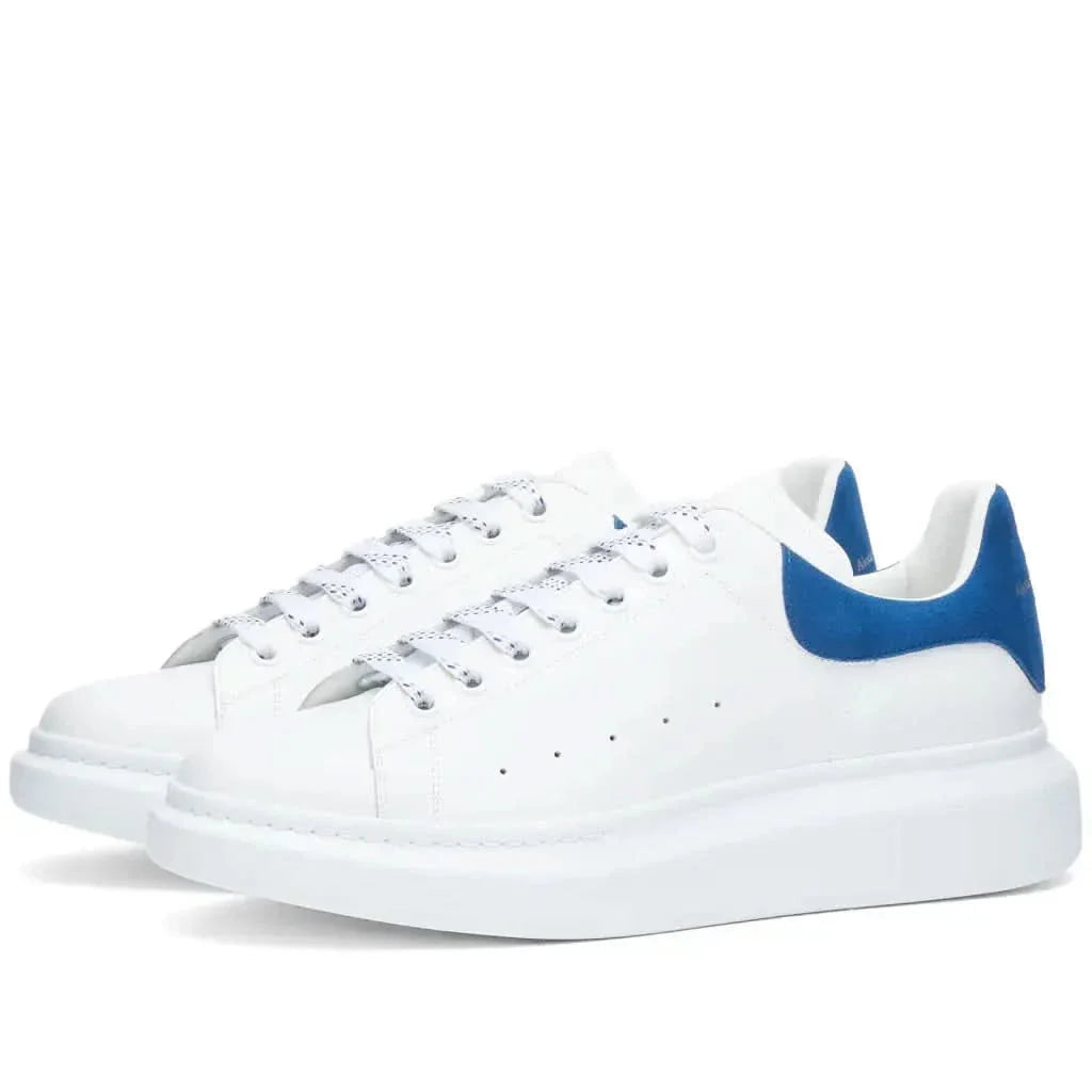 Alexander McQueen Heel Tab 'White & Navy'