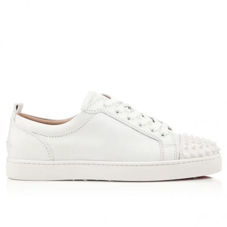 Louboutin Louis Junior Spikes "Calf leather - White"