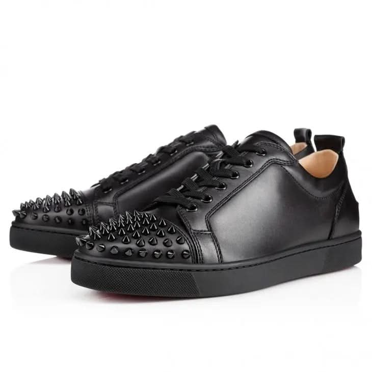 Louboutin Louis Junior Spikes "Calf leather and spikes - Black"