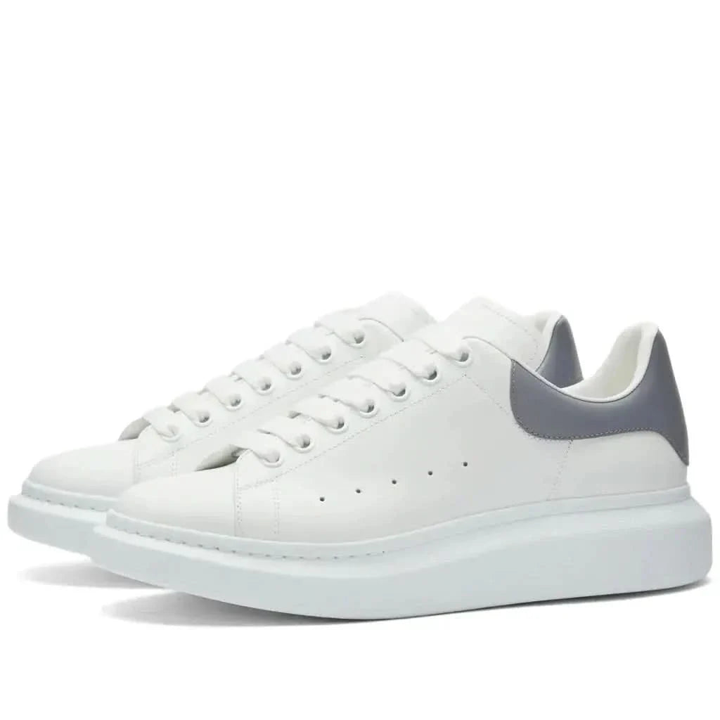 Alexander McQueen Heel Tab 'White & Gun Grey'