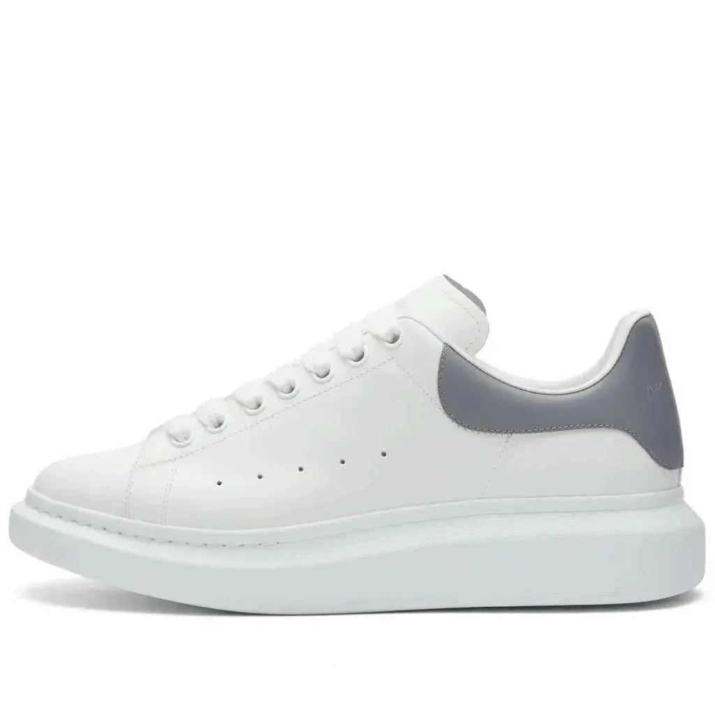 Alexander McQueen Heel Tab 'White & Gun Grey'