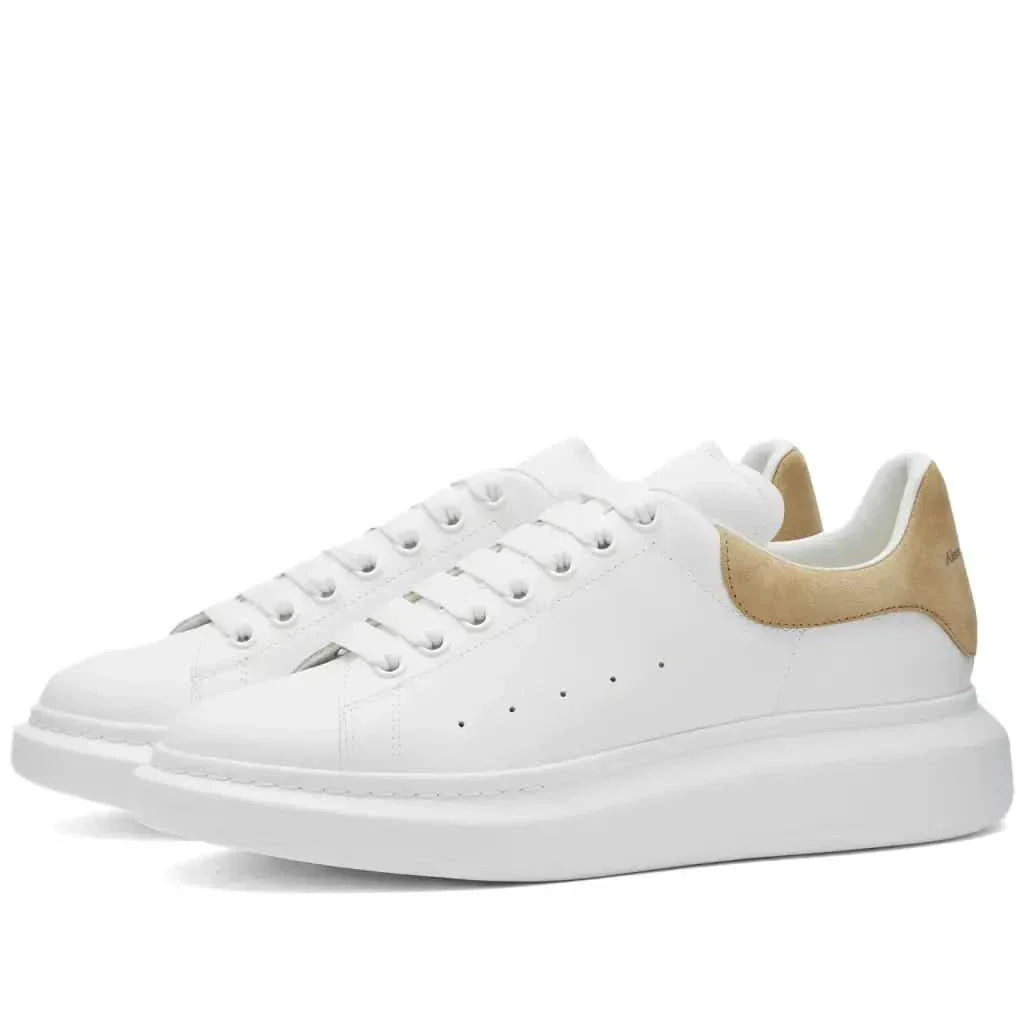 Alexander McQueen Heel Tab 'White & Beige'