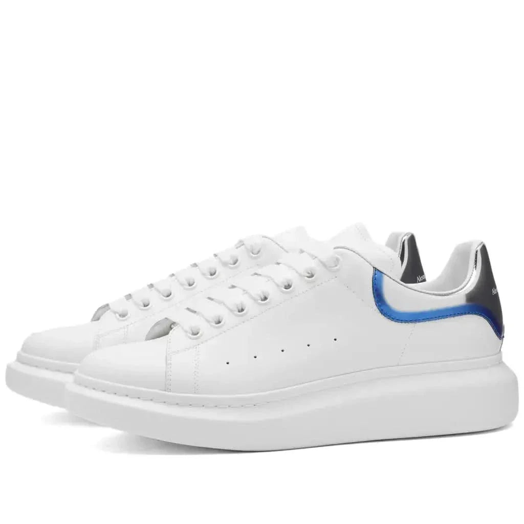 Alexander McQueen Heel Tab 'White & Silver'