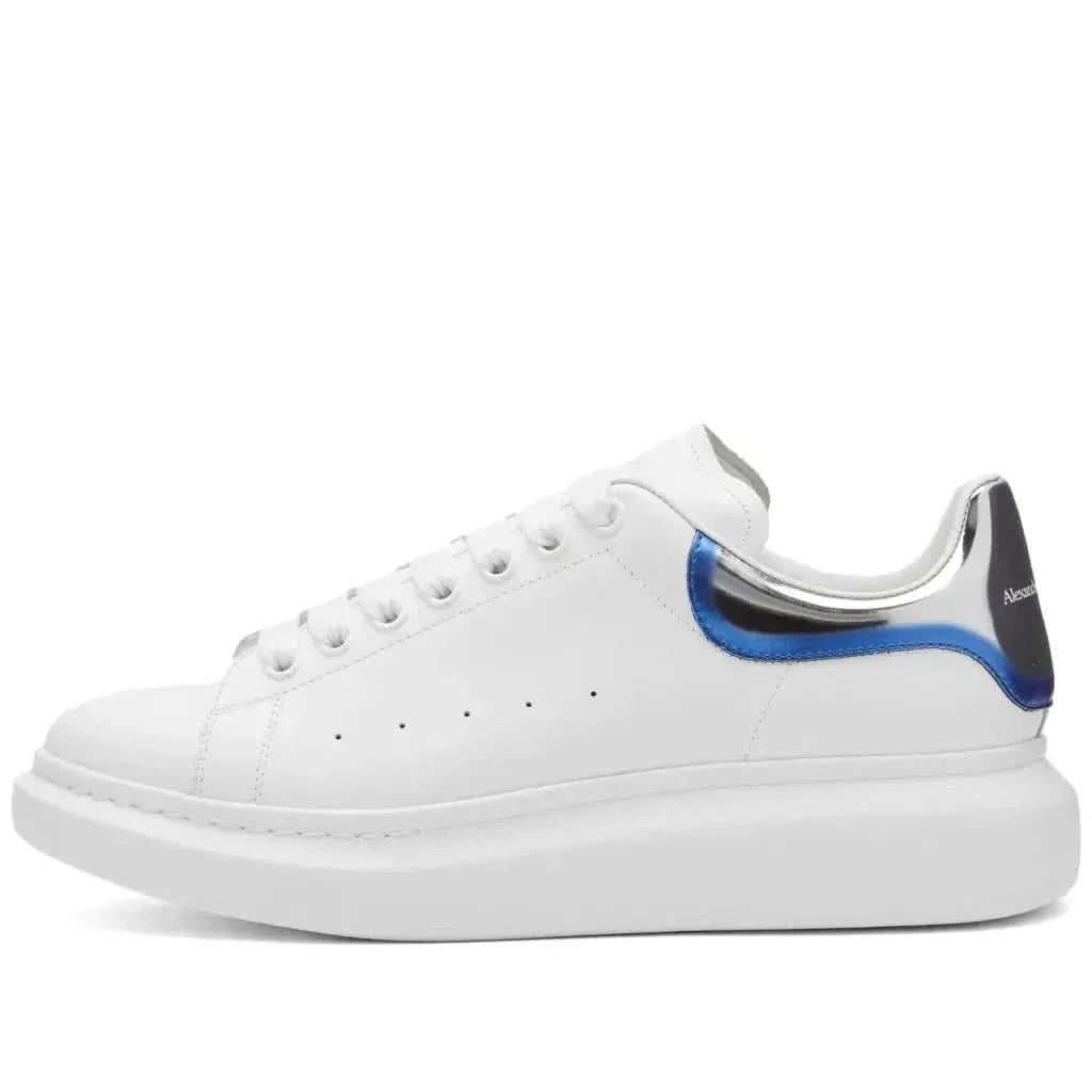 Alexander McQueen Heel Tab 'White & Silver'