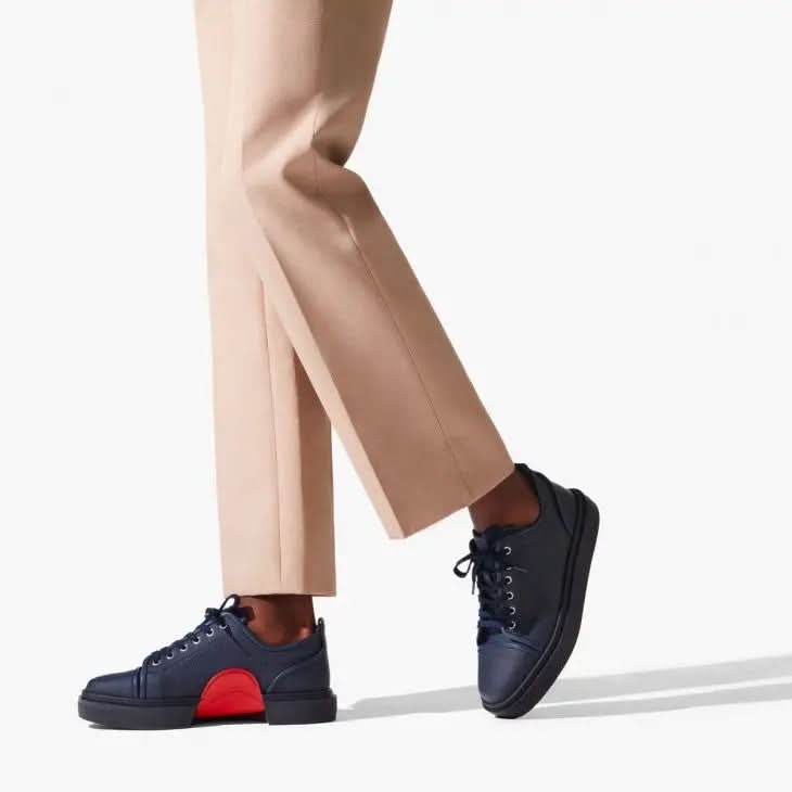 Louboutin Adolon Junior "Recycled polyester and bio-based materials - Navy"