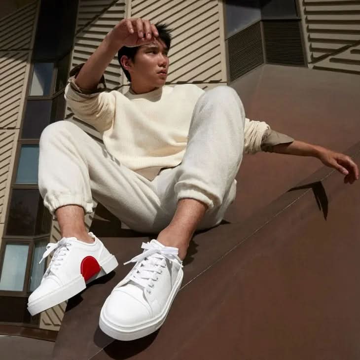 Louboutin Adolon Junior "Recycled polyester and bio-based materials - White"