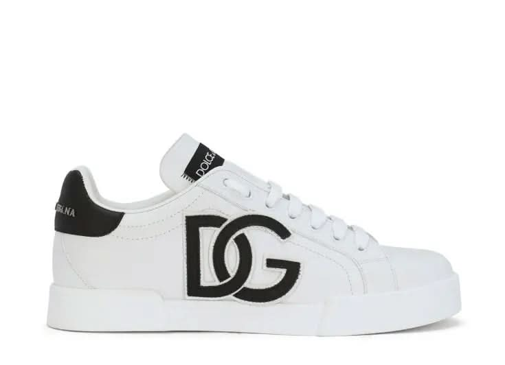 Dolce & Gabbana Portofino logo-tag leather sneakers
